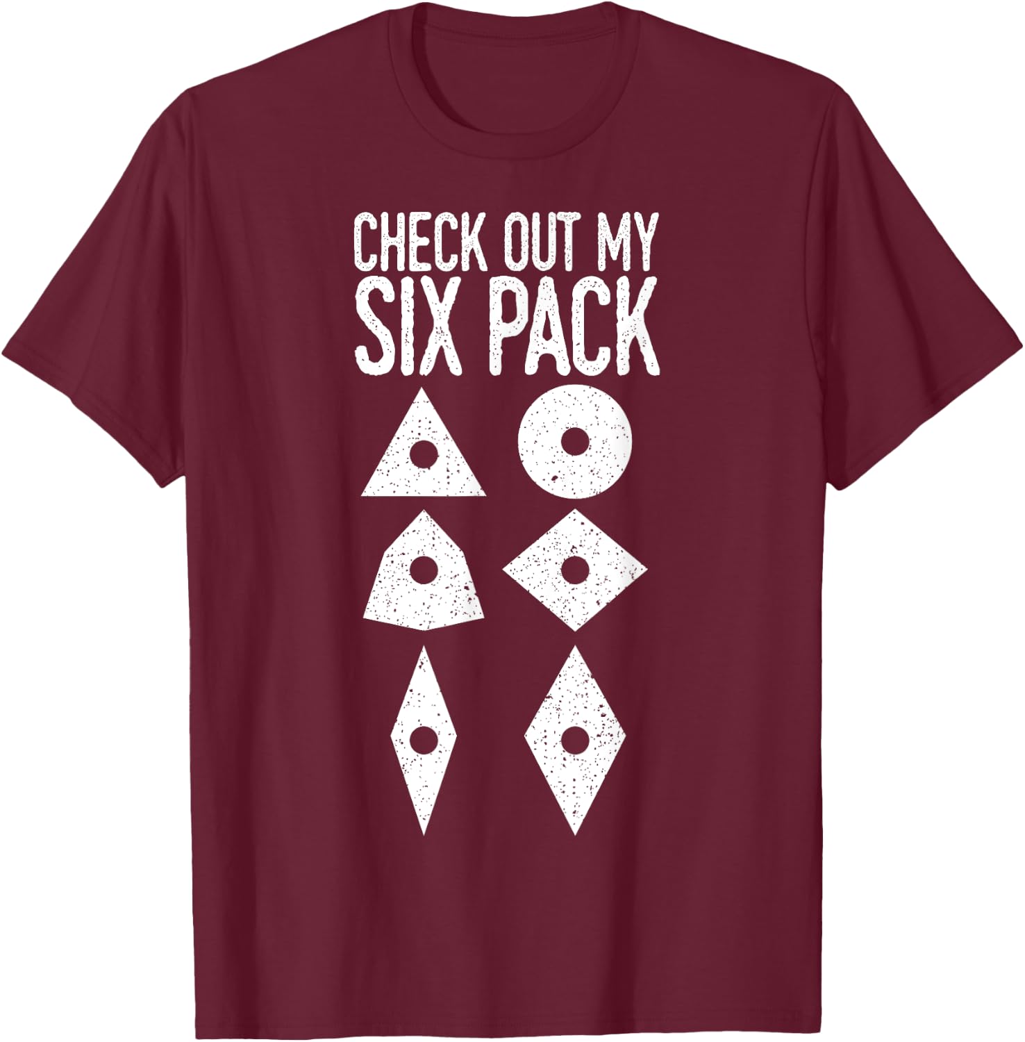 Machinist Six Pack CNC Machine Tools Machinery Operator Job T-Shirt - T-Shirt | Maroon