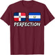Dominican And Salvadorian Perfection Mix DNA Heritage Flag T-Shirt - T-Shirt | Maroon