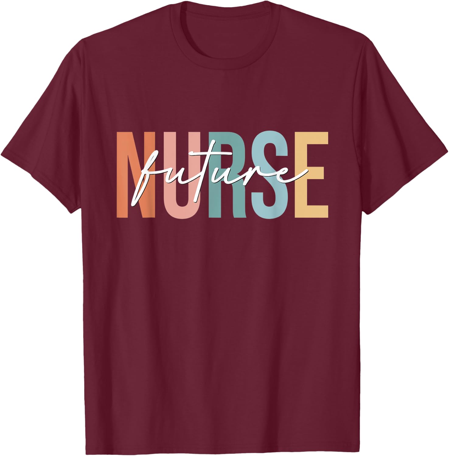 Boho Retro Vintage Future Nurse Stethoscope Nursing T-Shirt - T-Shirt | Maroon