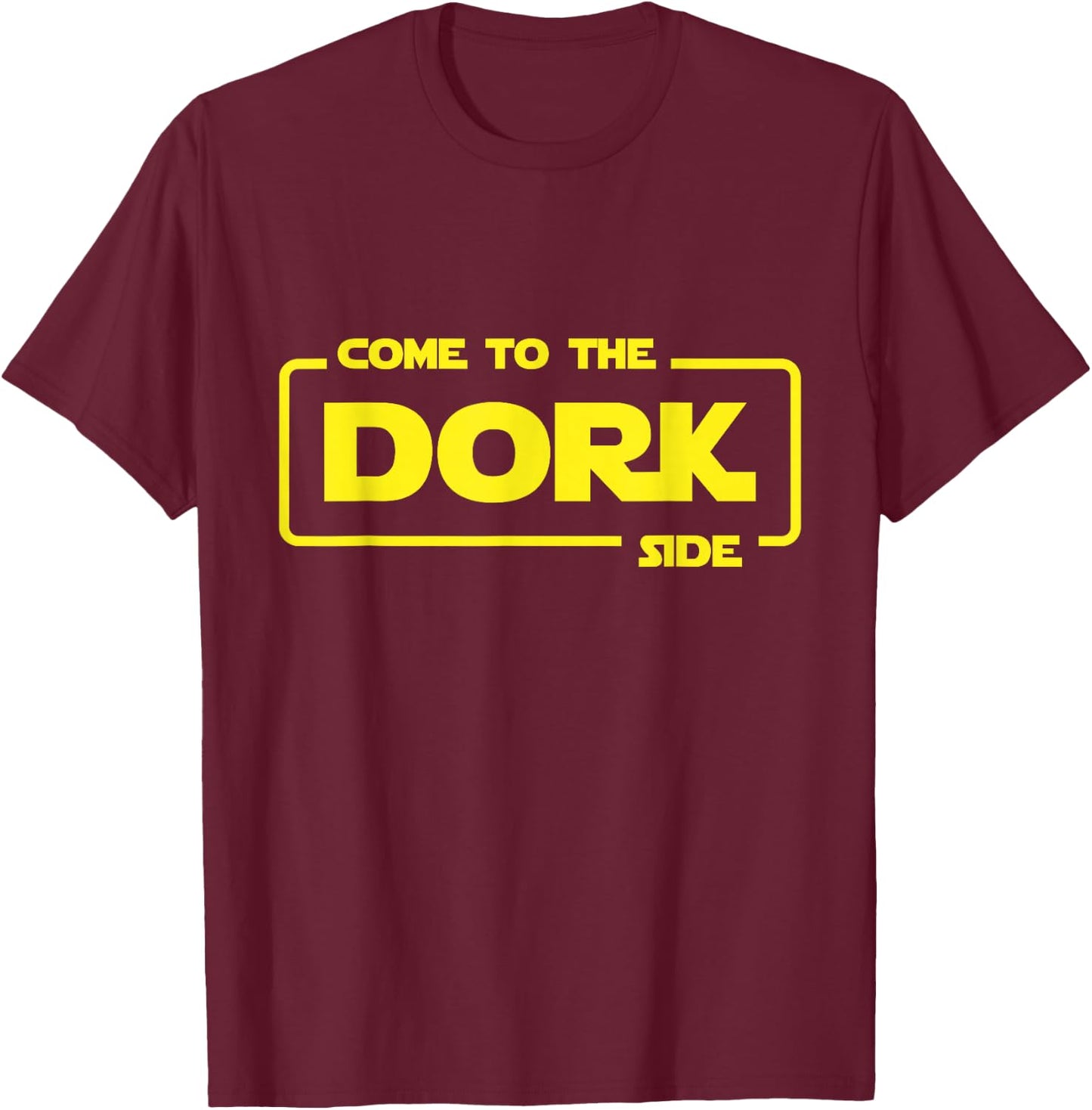 DORK SIDE geek nerd funny computer joke coding cute fun code T-Shirt - T-Shirt | Maroon