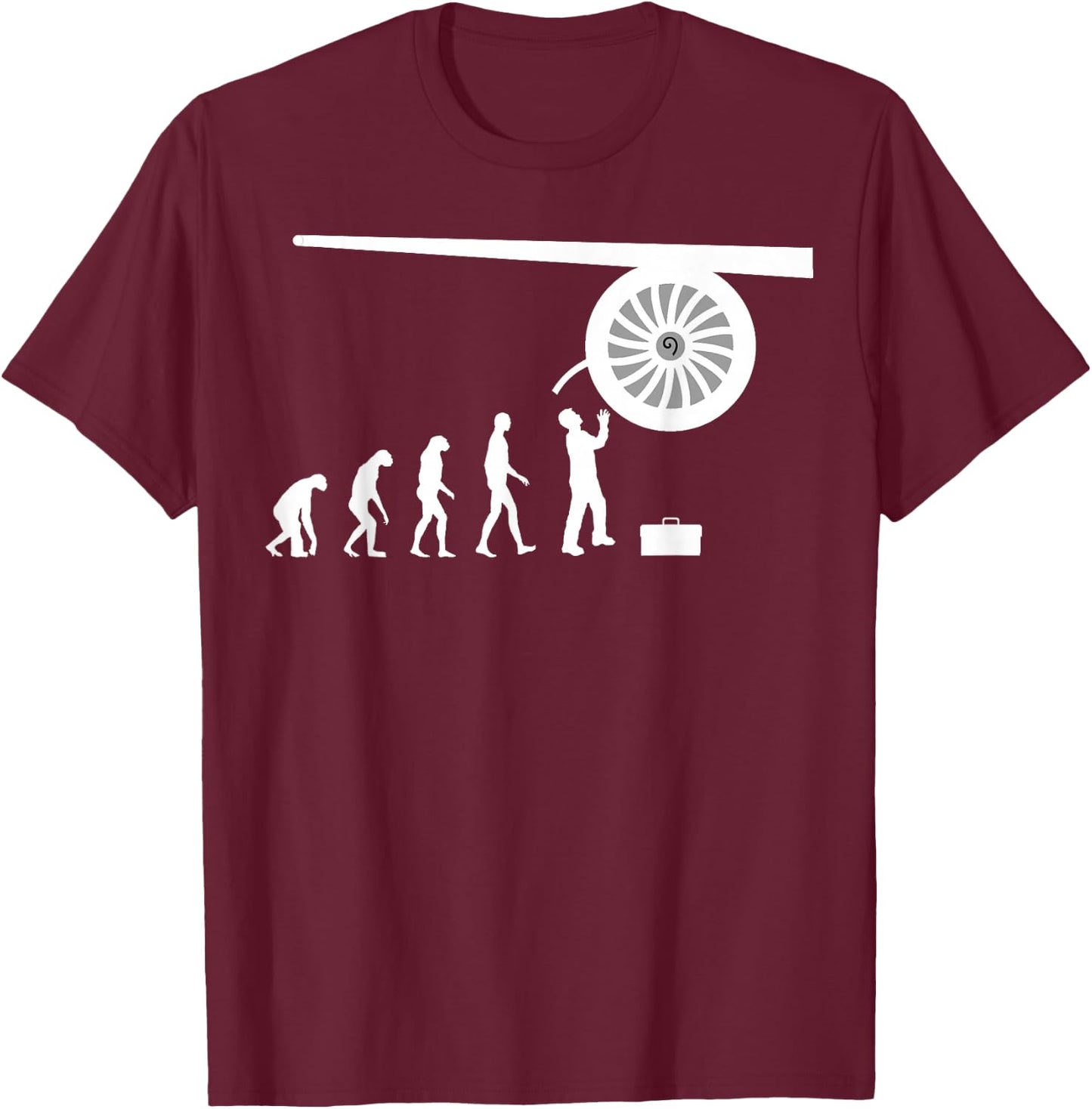 Aircraft Mechanic Aeroplane Engine Technician T-Shirt - T-Shirt | Maroon