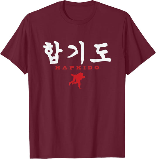 Hapkido Korean Character Asia T-Shirt - T-Shirt | Maroon