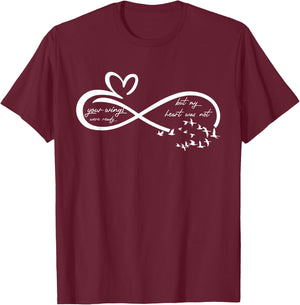Vintage Memorial Heart Love Sign Grieving Positivity Husband T-Shirt - T-Shirt | Maroon