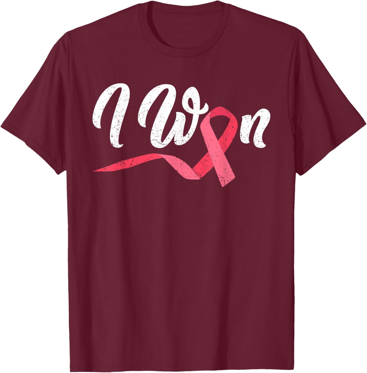 I Won Breast Cancer Survivor Shirt Breast Cancer Survivor T-Shirt - T-Shirt | Maroon