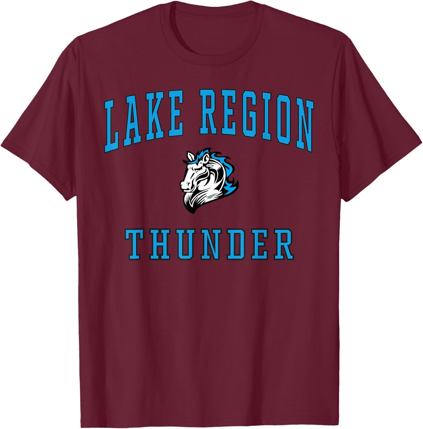 Lake Region High School Thunder C1 T-Shirt - T-Shirt | Maroon