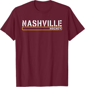 Nashville Hockey | Off Ice Training Fan Gear T-Shirt - T-Shirt | Maroon