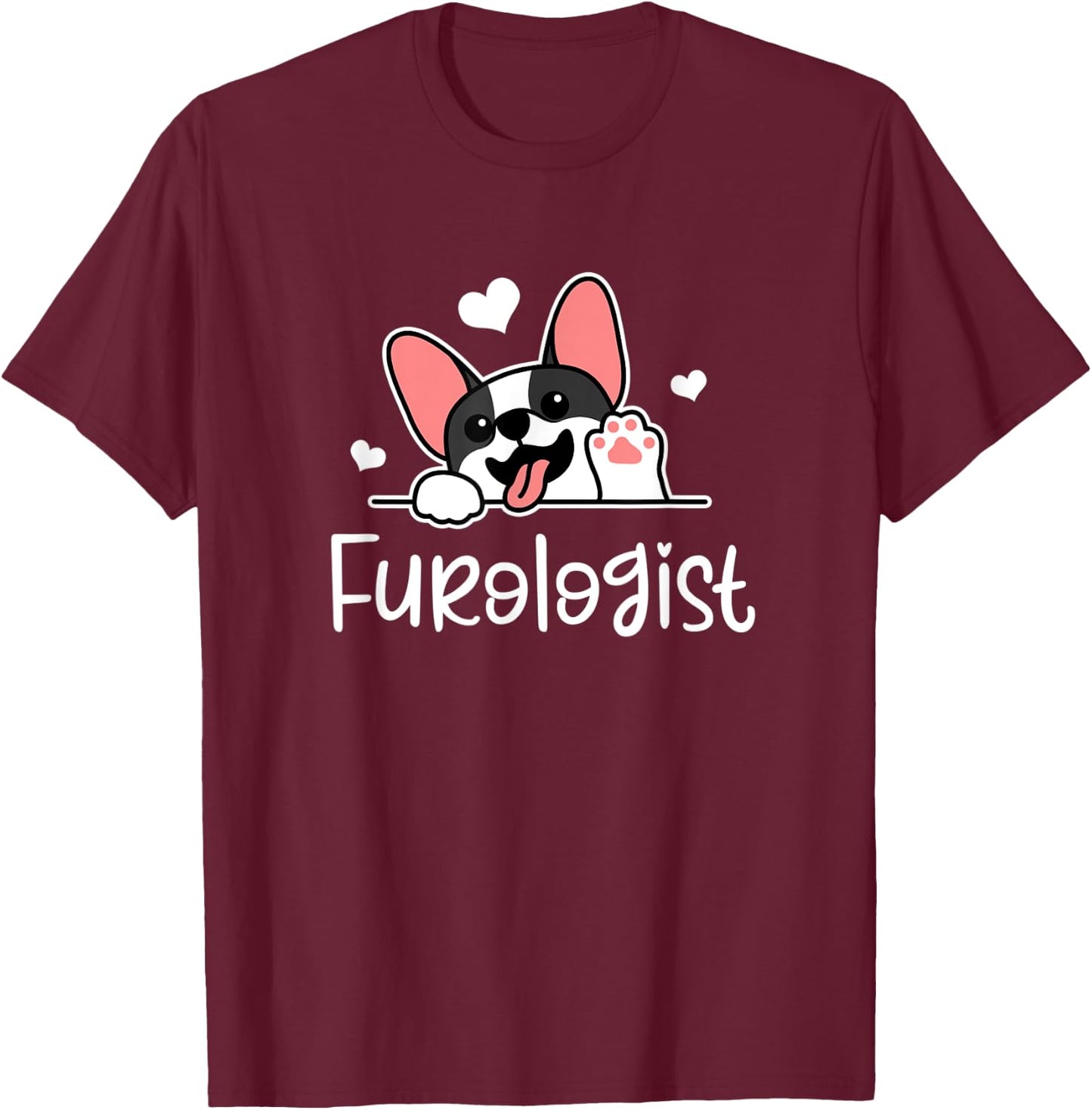 Furologist Puppy Stylist Cute Dog Groom Dog Lover Gift T-Shirt - T-Shirt | Maroon