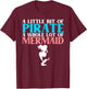 A little bit of Pirate a whole lot of Mermaid Lover T-Shirt - T-Shirt | Maroon