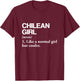 Chilean Girl Definition Chile Flag Country Language T-Shirt - T-Shirt | Maroon
