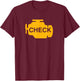 Check Engine Light Funny Automotive Mechanic T-Shirt - T-Shirt | Maroon