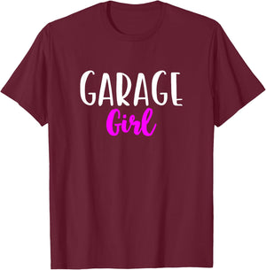 Garage Girl Mechanic Women Funny Cute T-Shirt - T-Shirt | Maroon