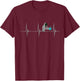 Welder Heartbeat EKG Pulse Steelworker Mig Welding T-Shirt - T-Shirt | Maroon