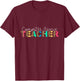 Cute Computer Science Teacher Leopard Appreciation T-Shirt - T-Shirt | Maroon