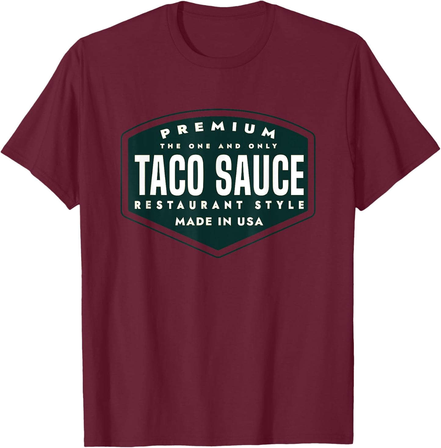 Matching Group Halloween Costume Food Condiment Taco Sauce T-Shirt - T-Shirt | Maroon