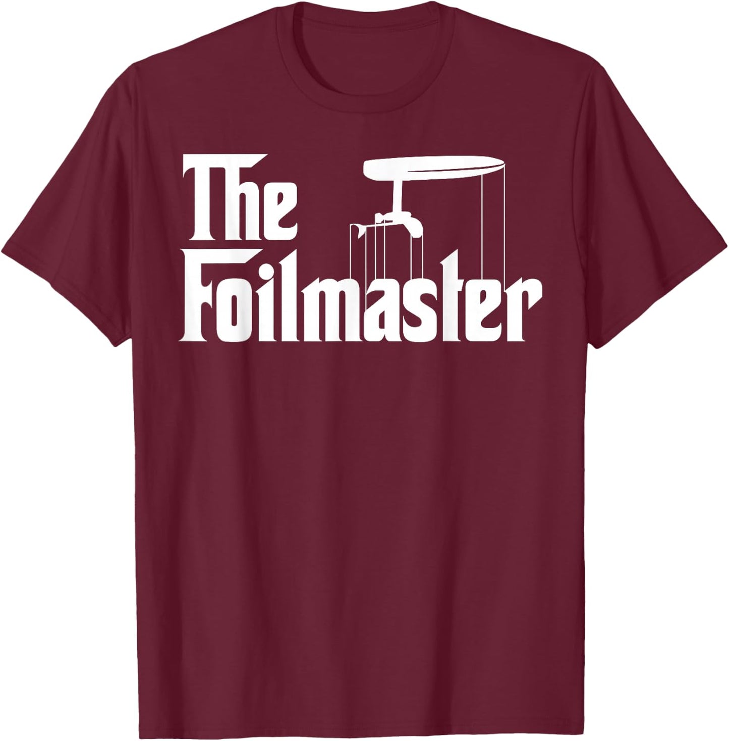 The Foilmaster - Funny E-foil Foilboard Surfing Gift T-Shirt - T-Shirt | Maroon