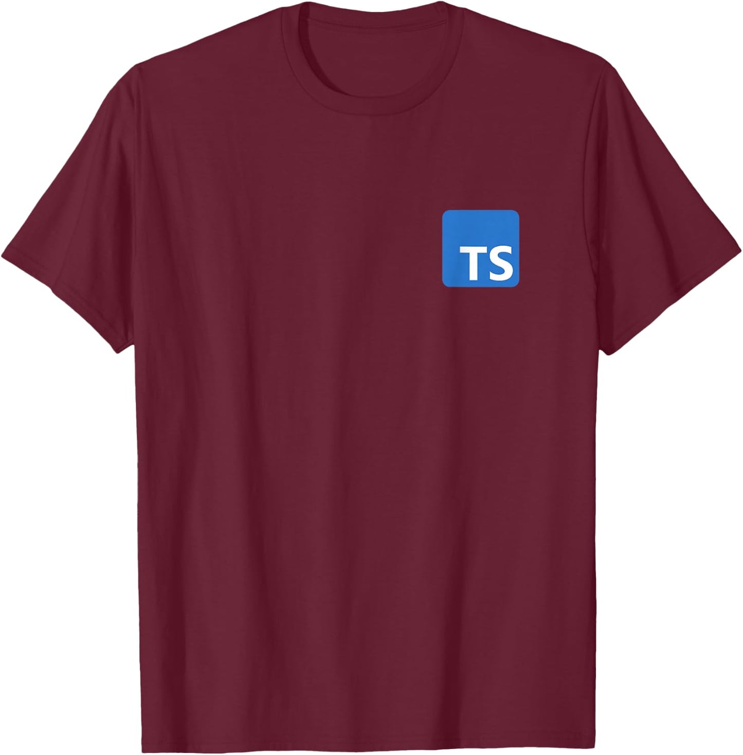 TypeScript Programming Logo TS Logo for Programmers T-Shirt - T-Shirt | Maroon
