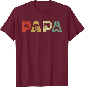 Vintage Guitar Men Music Papa Guitarist Father's Day T-Shirt - T-Shirt | Maroon