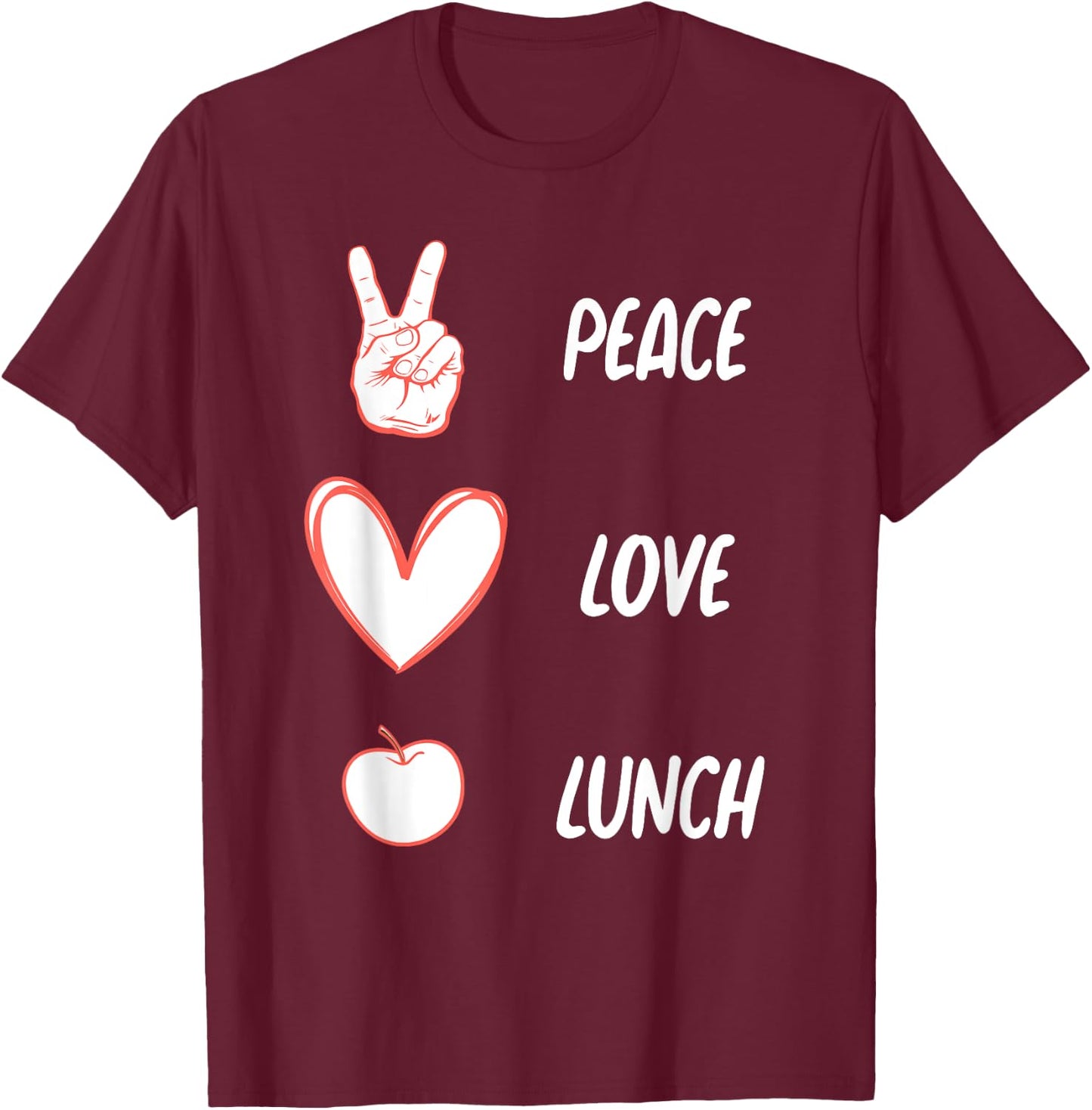 Funny Lunch Lady Art Women Lunch Cafeteria Monitor Lovers T-Shirt - T-Shirt | Maroon