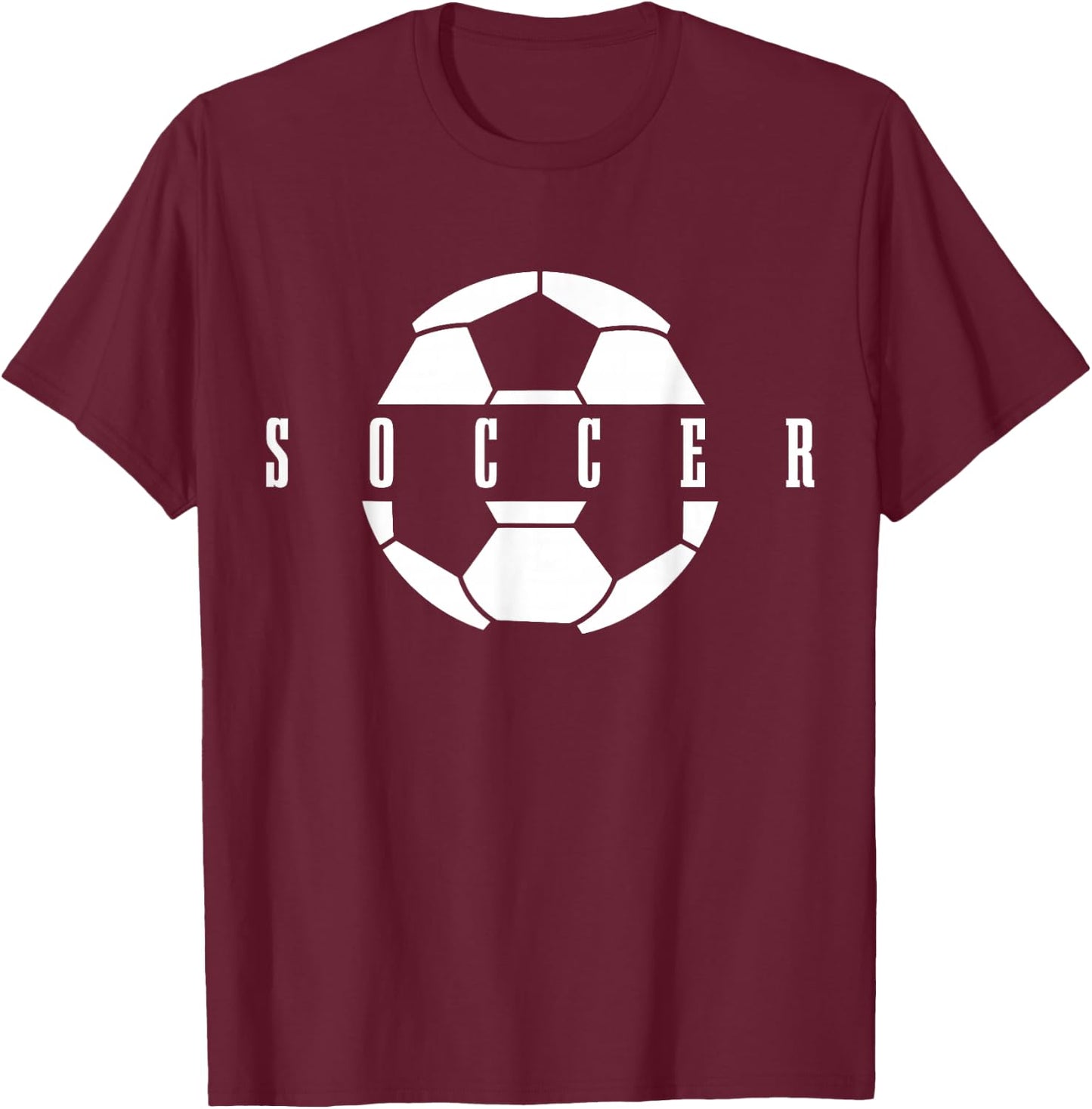 Boys Girls Football Player Ball T-Shirt - T-Shirt | Maroon