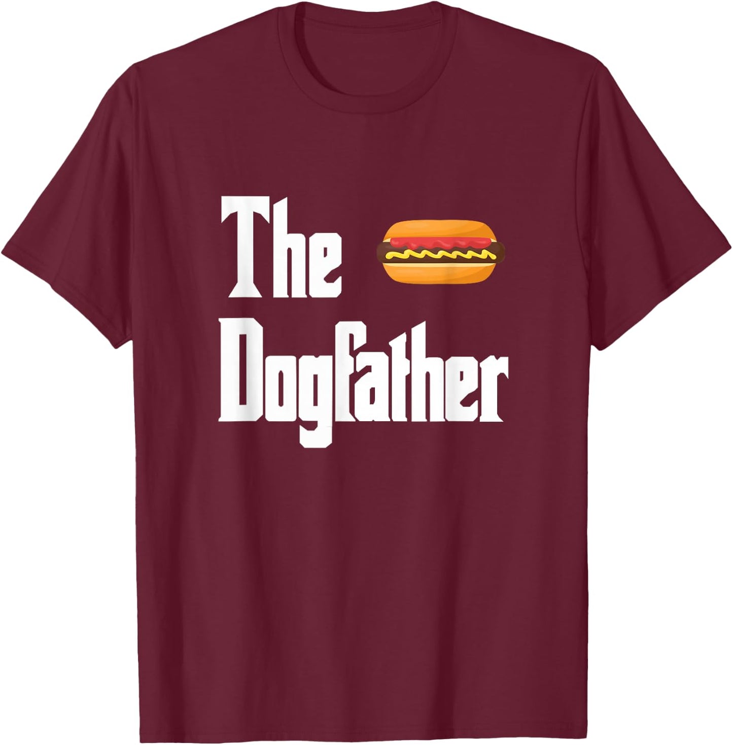 Dogfather Hot Dog T-Shirt - T-Shirt | Maroon