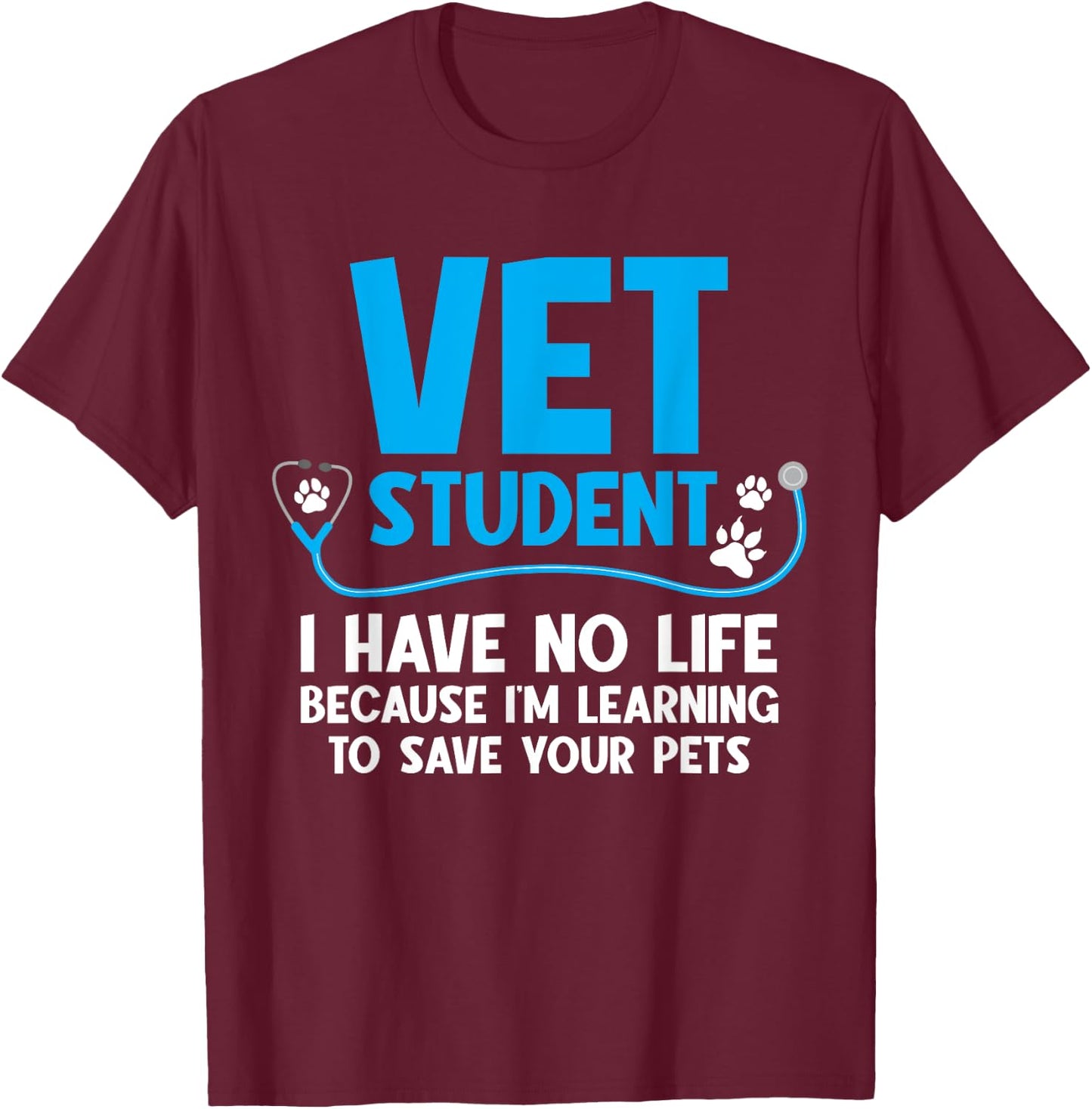 Cool Vet Tech Art Women Vet Assistant Veterinarian T-Shirt - T-Shirt | Maroon