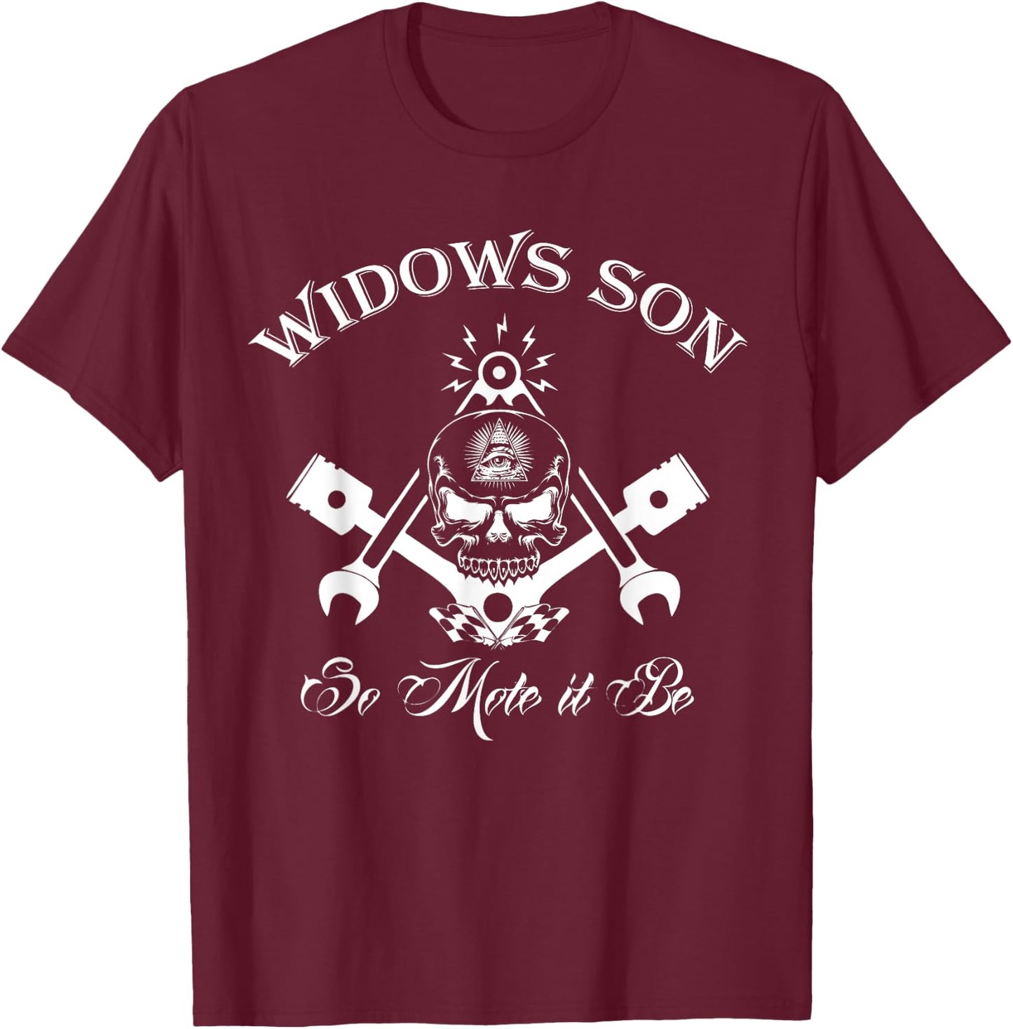 Widows Son Masonic T-Shirt - T-Shirt | Maroon