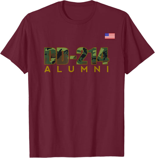 DD-214 Alumni - DD214 T-Shirt - T-Shirt | Maroon