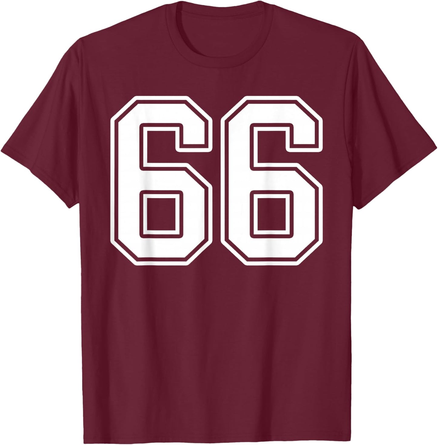 Number 66 Fan Player Jersey Style #66 Men Women Kids T-Shirt - T-Shirt | Maroon
