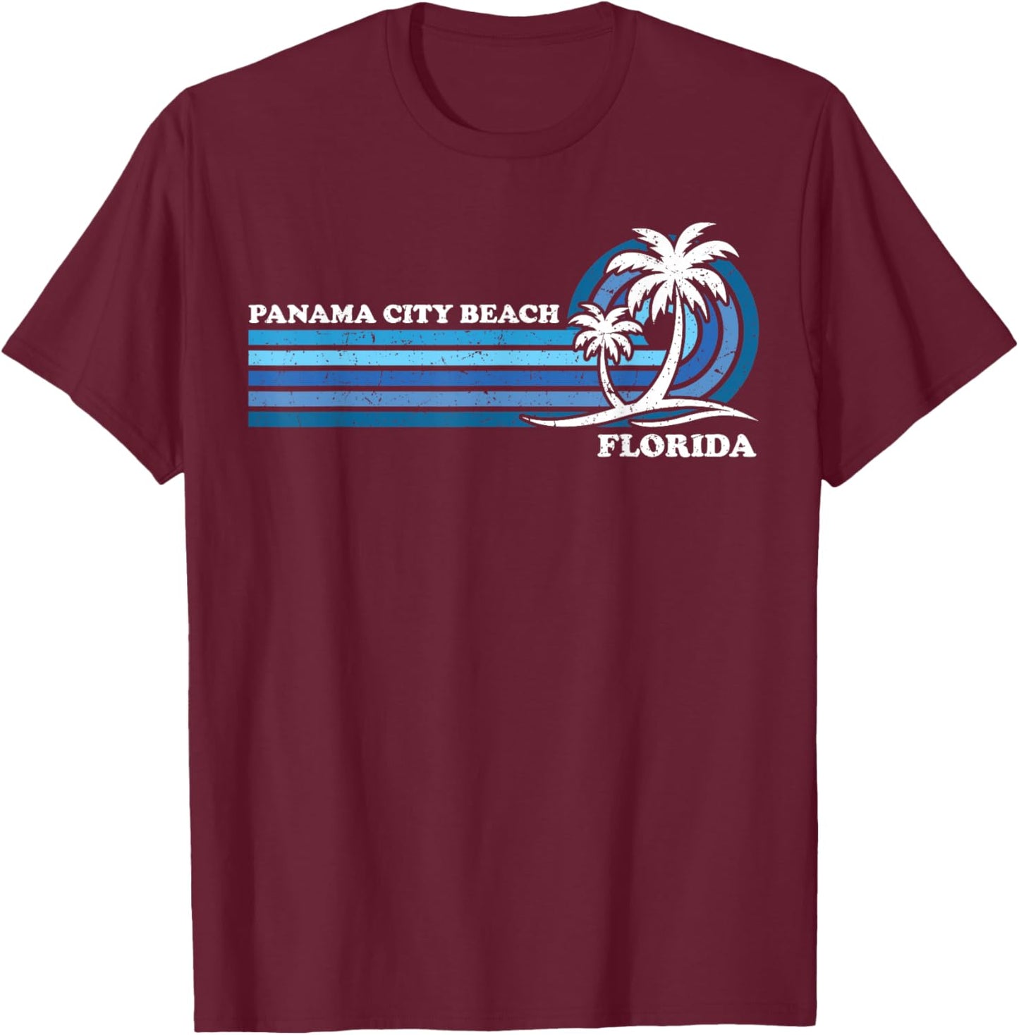 Retro Vintage Family Vacation Florida Panama City Beach Men Women Girls Kids T-Shirt - T-Shirt | Maroon