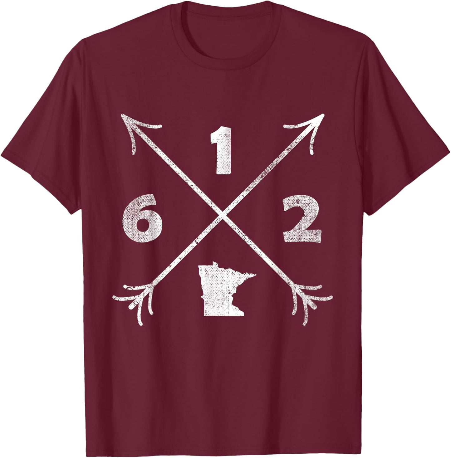 Twin Cities Minnesota MN | area code 612 T-Shirt - T-Shirt | Maroon