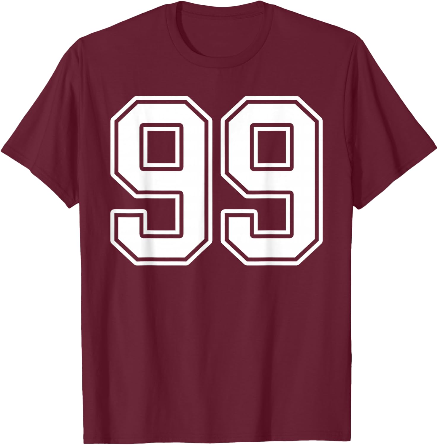 Number 99 Fan Player Jersey Style #99 Men Women Kids T-Shirt - T-Shirt | Maroon