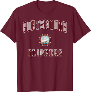 Portsmouth High School Clippers T-Shirt - T-Shirt | Maroon