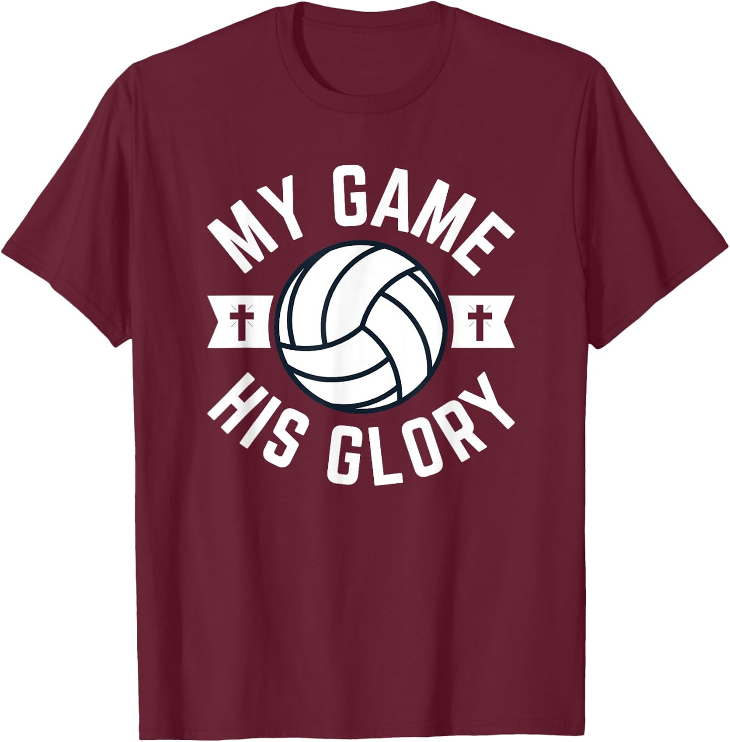 Volleyball Shirts Volleyball Girls Christian Volleyball T-Shirt - T-Shirt | Maroon