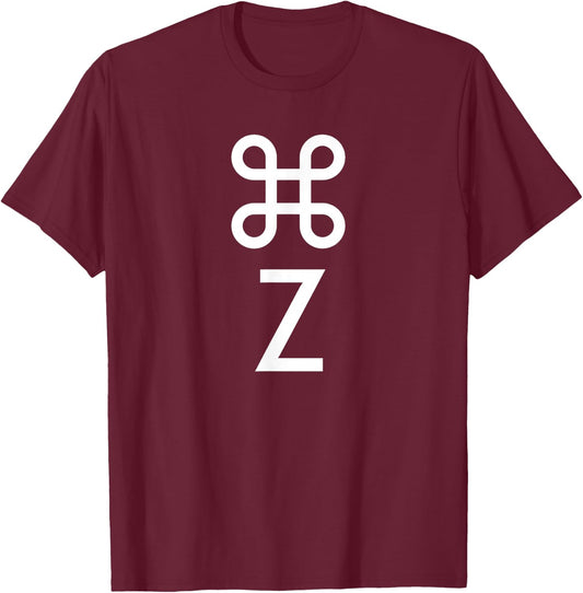 Command Z - Undo Funny Computer Programmer T-Shirt - T-Shirt | Maroon