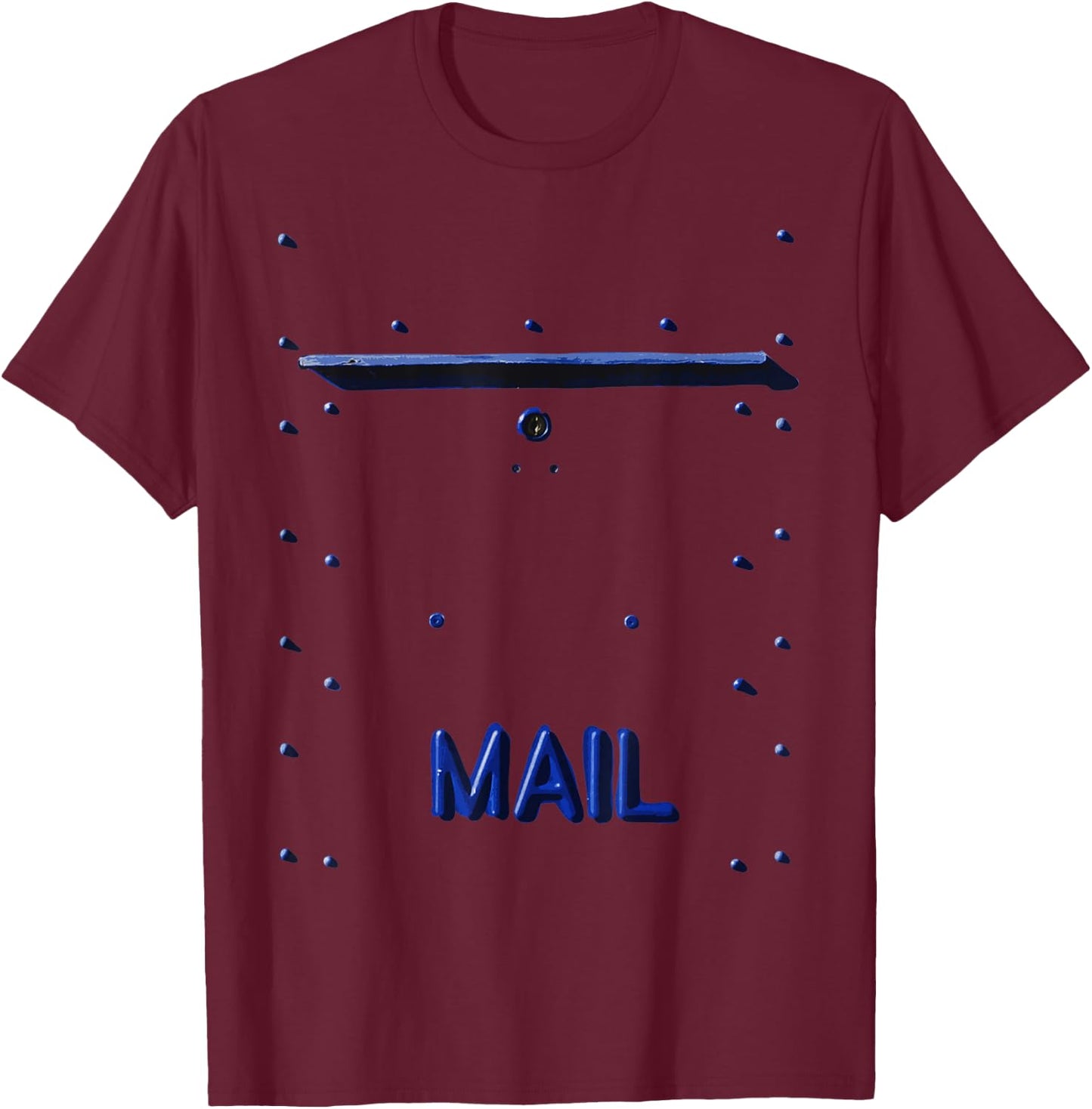 Vintage Mail Box Costume Fun Halloween Silvester Post Office T-Shirt - T-Shirt | Maroon