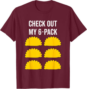 Pierogi 6 Pack Polish Culture Poland Gym Six Pack Funny Gift T-Shirt - T-Shirt | Maroon