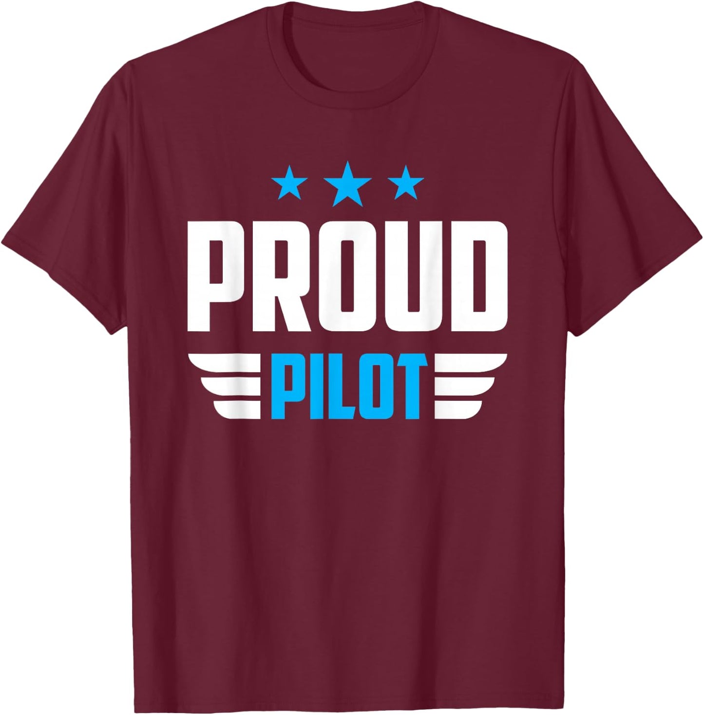 Proud Pilot Small Airplane Aircraft Private T-Shirt - T-Shirt | Maroon