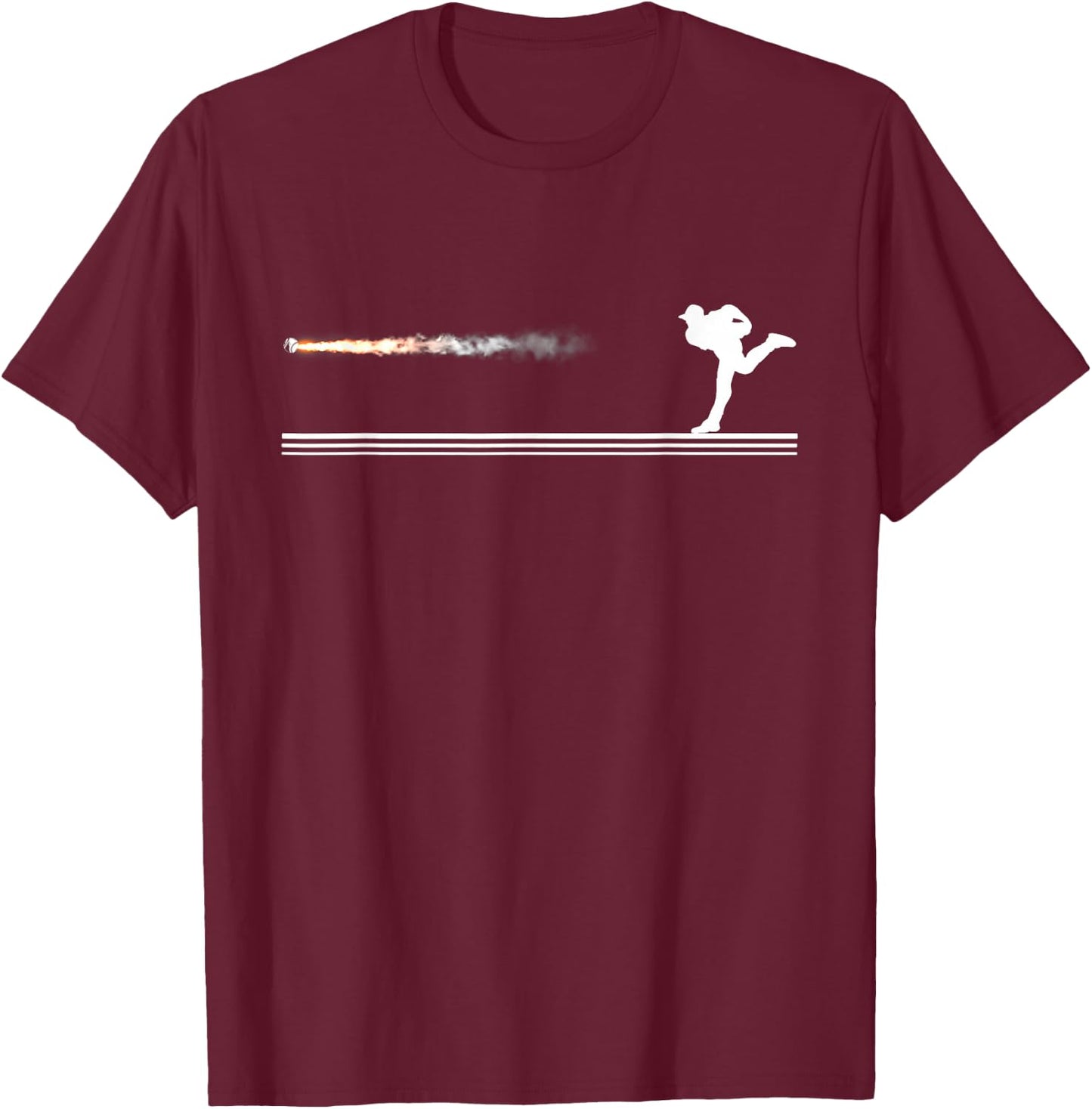 Baseball Pitcher - High-Velocity - Power Pitcher T-Shirt - T-Shirt | Maroon