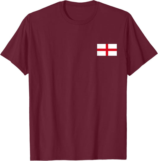 England Flag British Uk English Cross Flags Men Women Gift T-Shirt - T-Shirt | Maroon