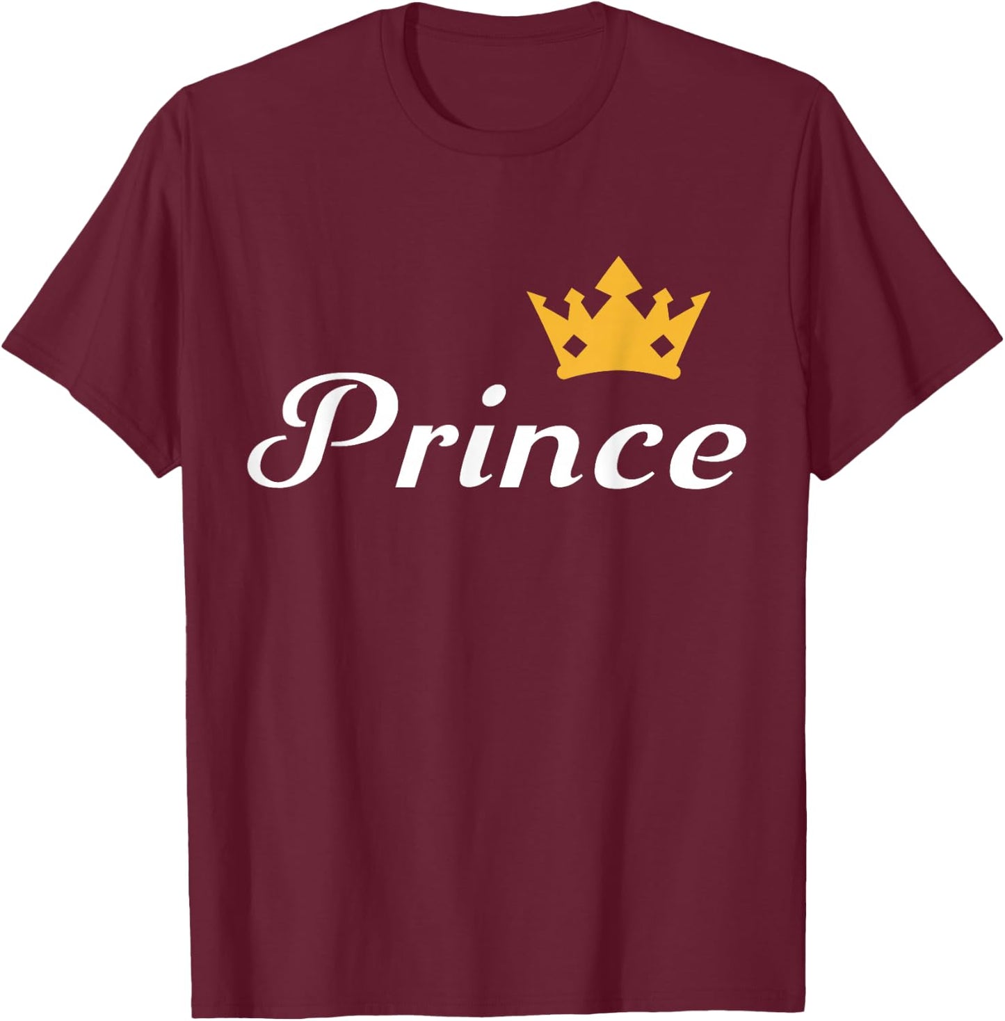 Prince Boys Men Family Matching Valentine's Day T-Shirt - T-Shirt | Maroon
