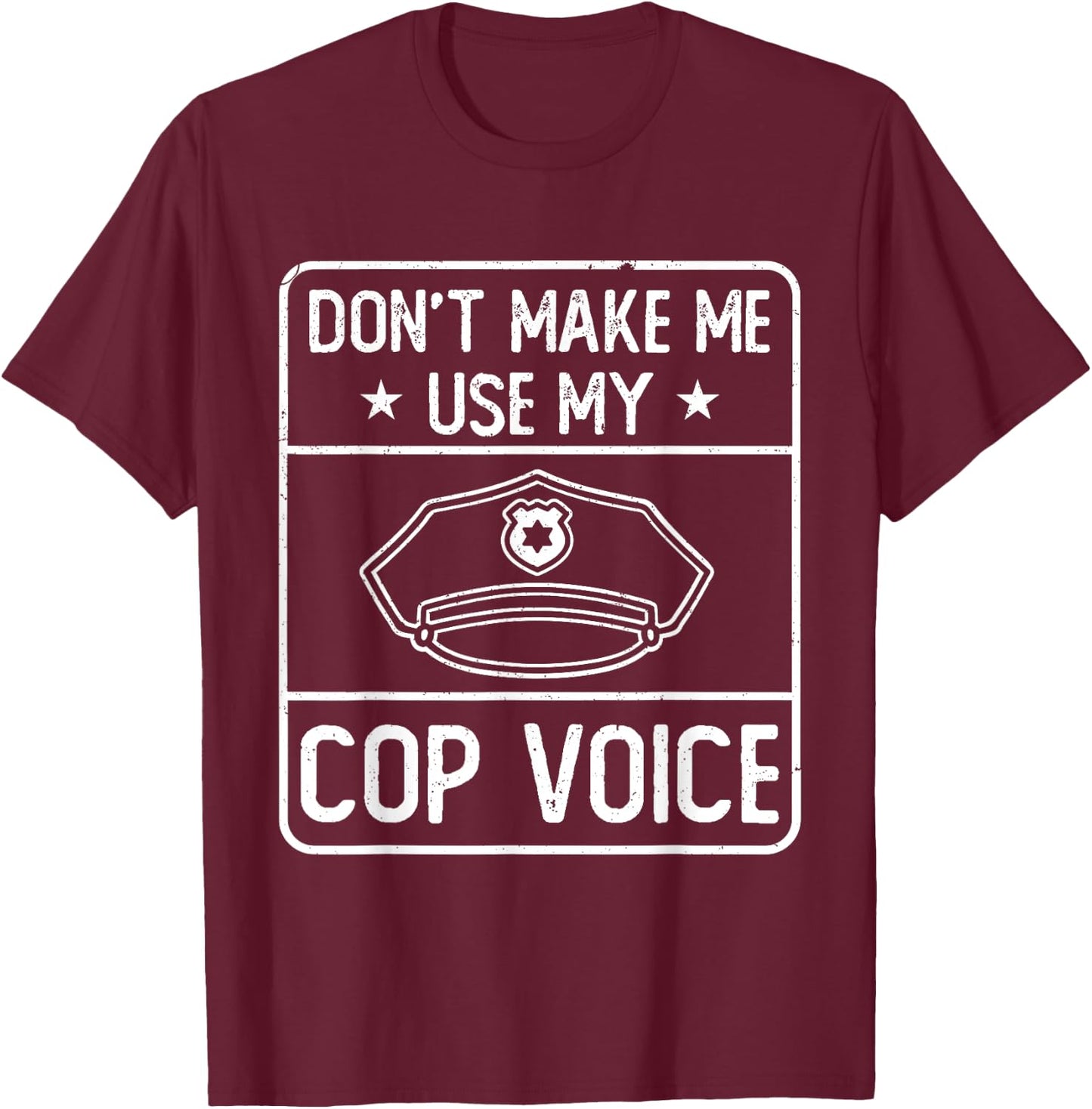Funny Police Apparel Officer Cop , Black T-Shirt - T-Shirt | Maroon