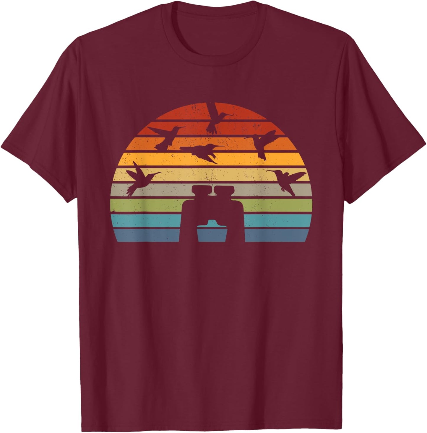 Bird Watching Vintage Birdwatching Birding T-Shirt - T-Shirt | Maroon