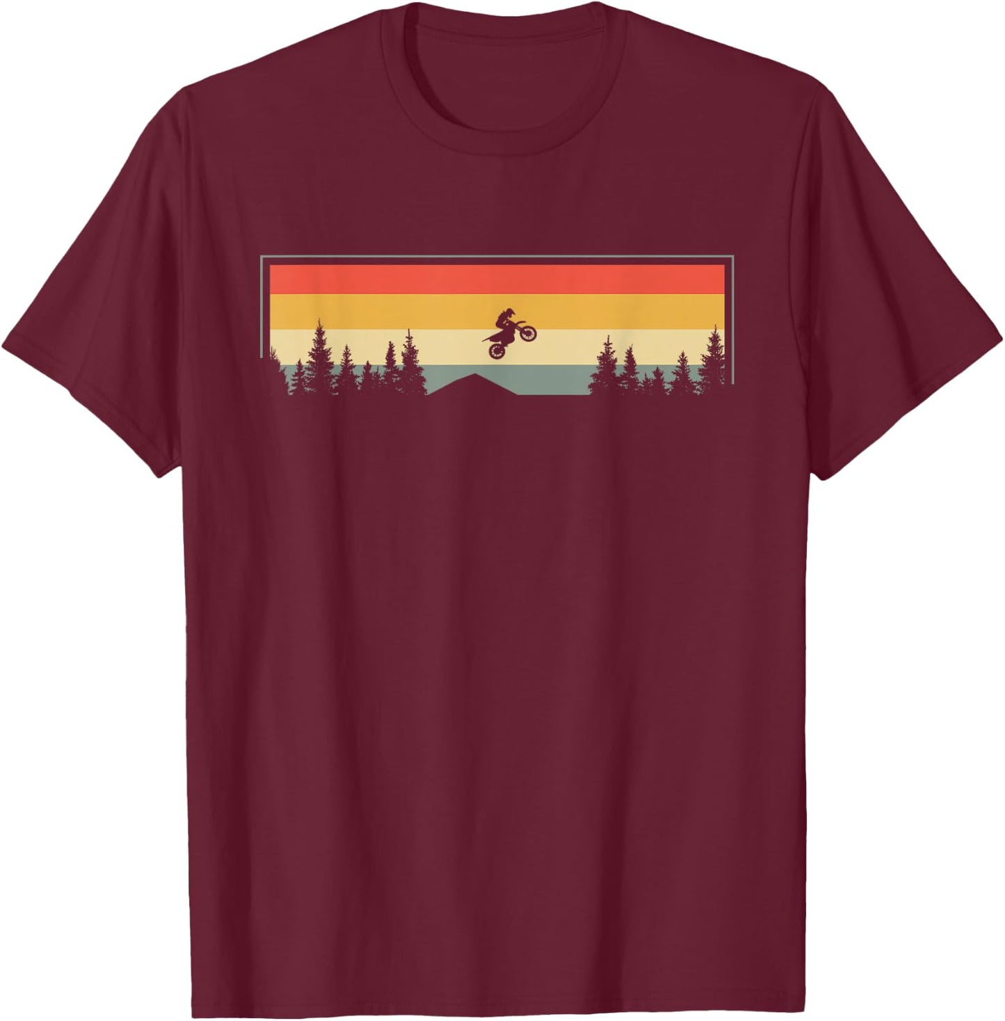 Dirt Bike Motocross Apparel - Dirt Bike Motocross T-Shirt - T-Shirt | Maroon