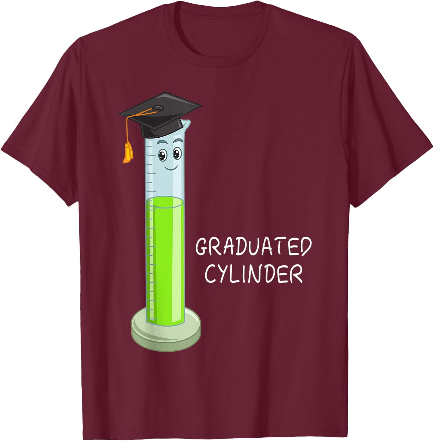 Graduated Cylinder Biologist Biology Major Science Lover T-Shirt - T-Shirt | Maroon