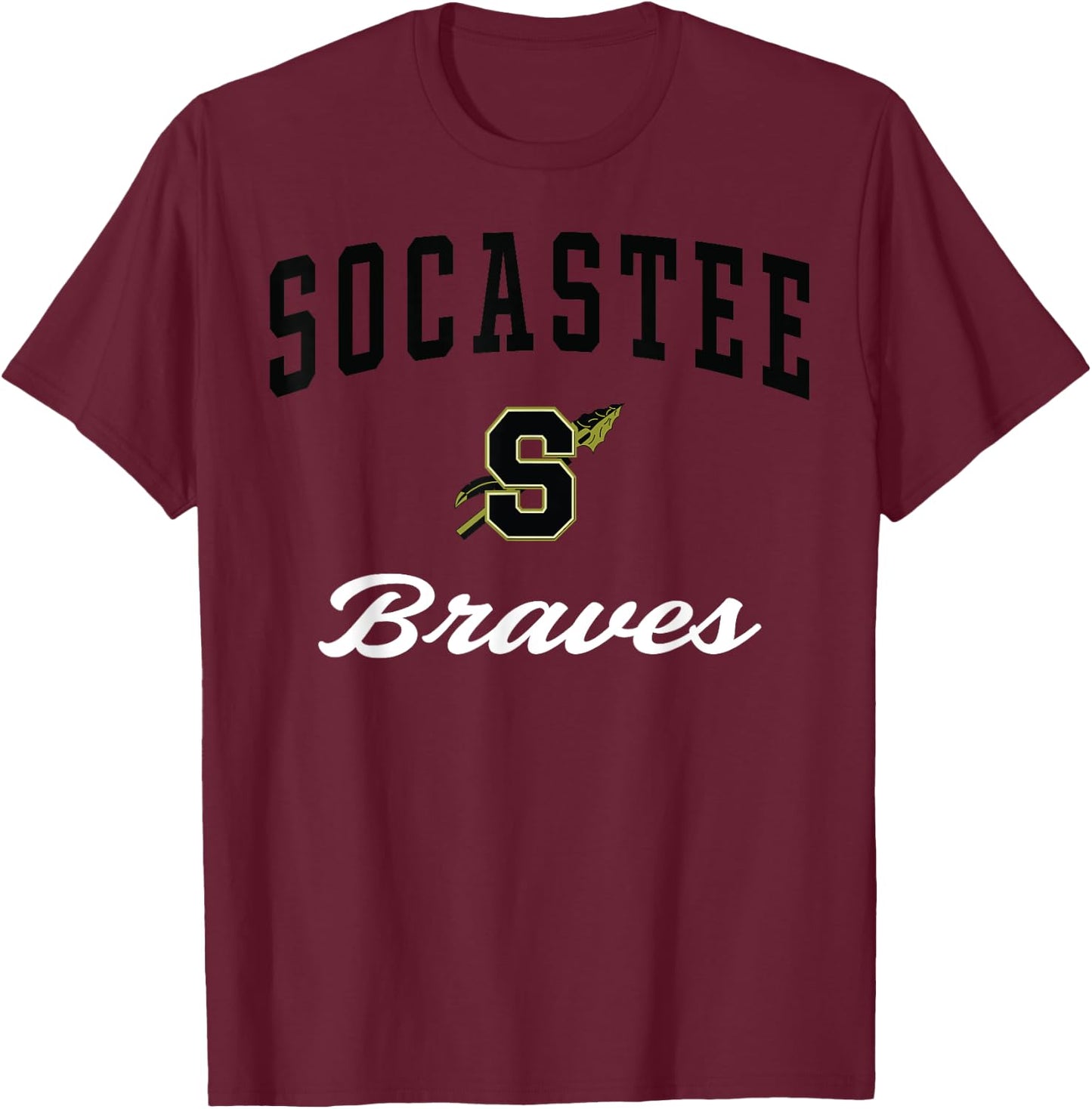 Socastee High School Braves C3 T-Shirt - T-Shirt | Maroon