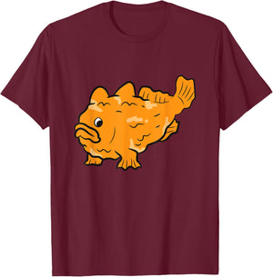 Funny Frogfish Antennariidae Fish Cute Frogfish T-Shirt - T-Shirt | Maroon