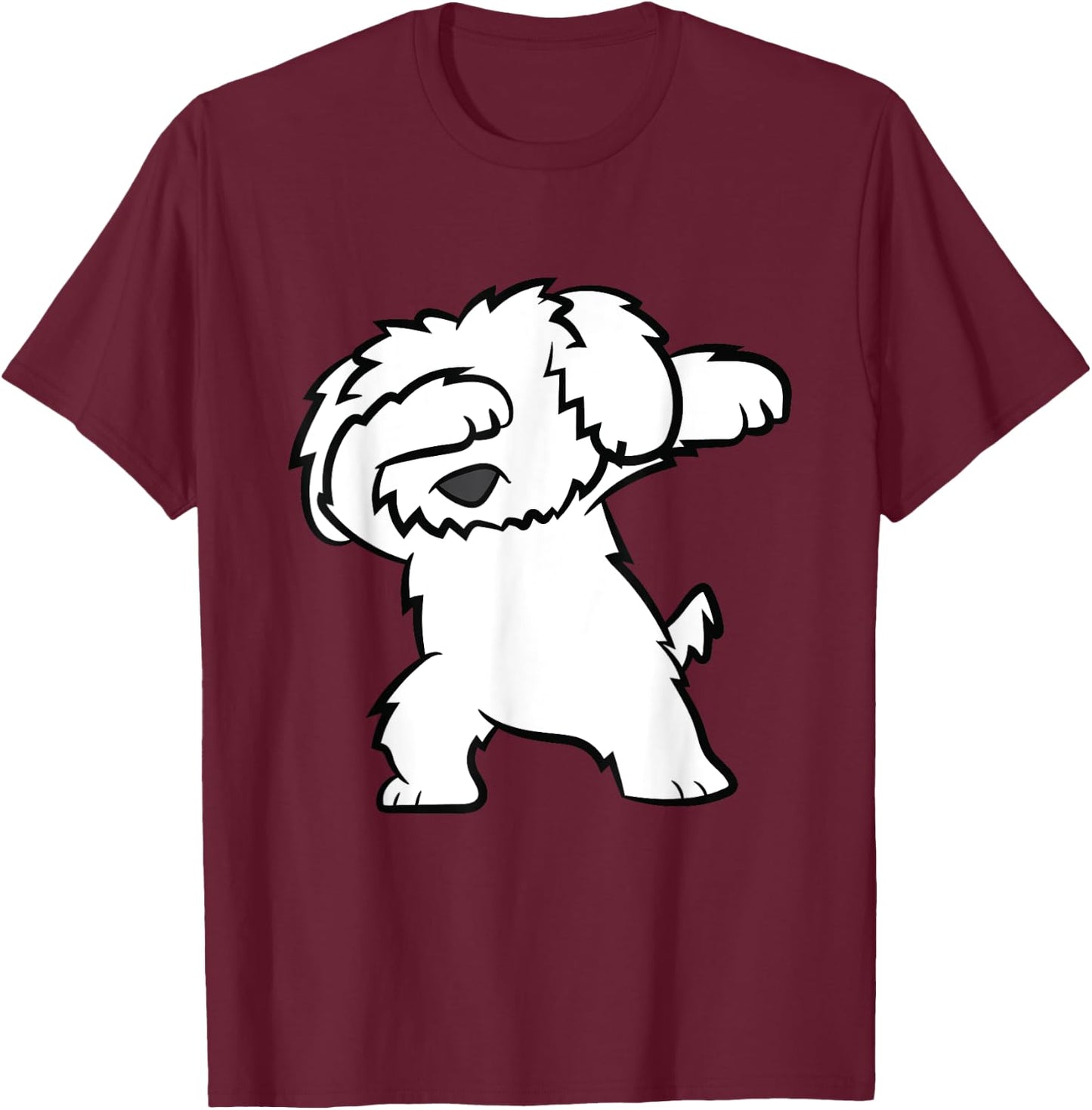 Maltipoo Dog Dabbing Cute Dabbing Maltipoo Men Women Kids T-Shirt - T-Shirt | Maroon