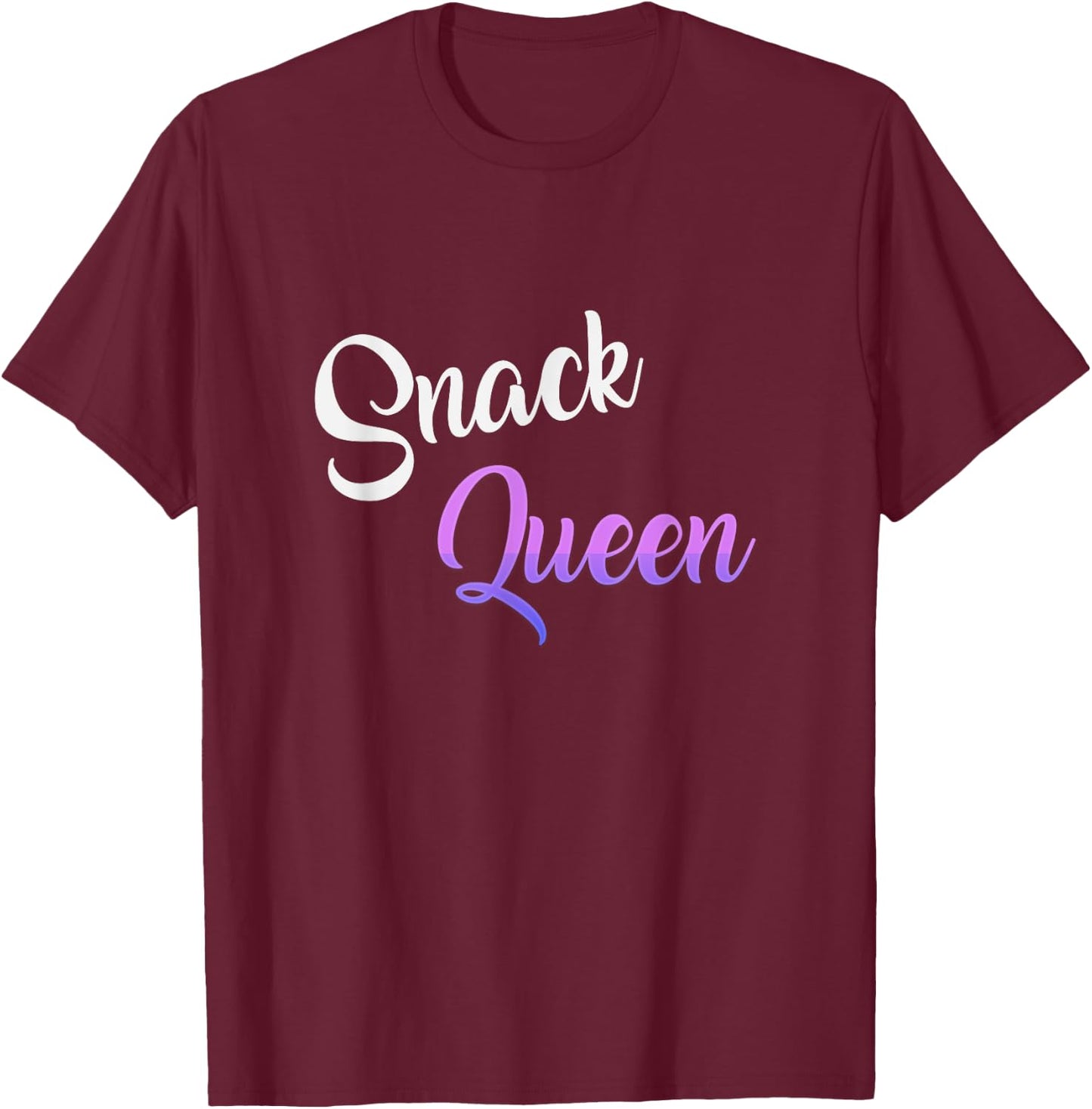 Snack Queen - Funny Cooking - Snacks Lovers T-Shirt - T-Shirt | Maroon