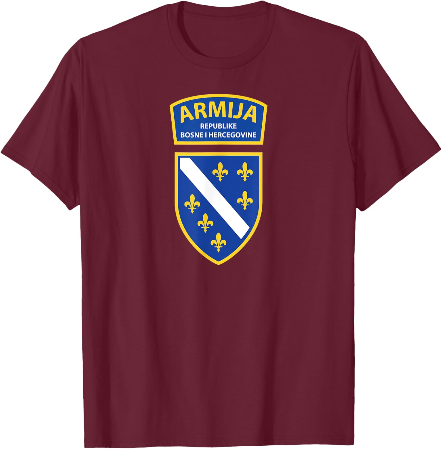 Bih Armija - Bosnian Army T-Shirt - T-Shirt | Maroon