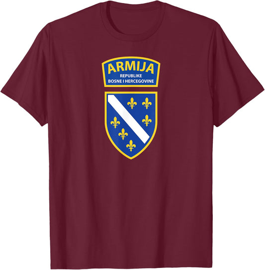 Bih Armija - Bosnian Army T-Shirt - T-Shirt | Maroon